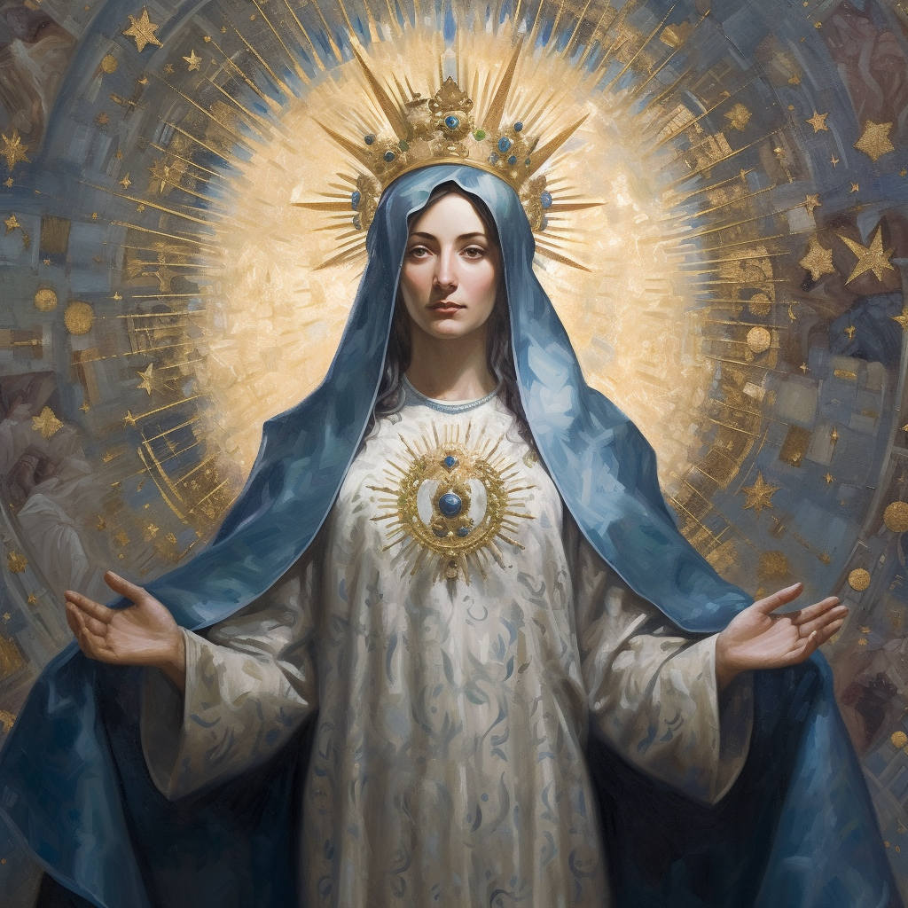 A painting of the Blessed Virgin Mary, Our Lady of Grace