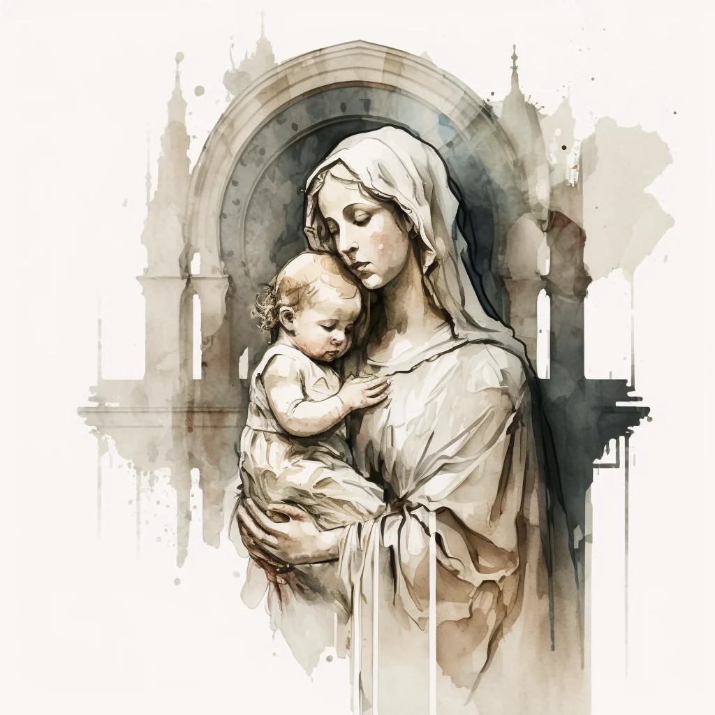 A painting of the Blessed Virgin Mary, Our Lady of Good Counsel