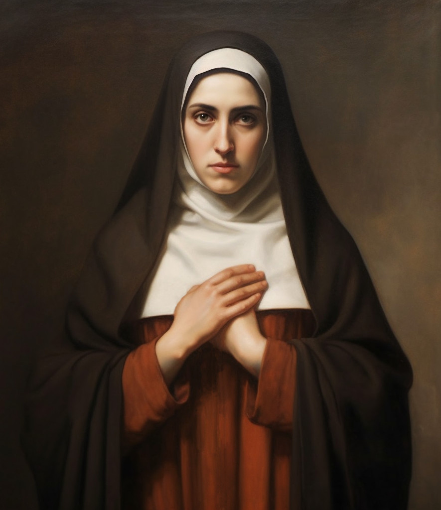 A painting of Saint Teresa of Avila